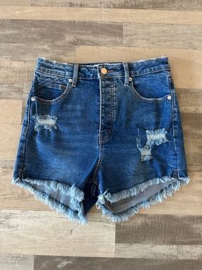 Free People Curvy Vintage High Rise Denim Jean Shorts Women's 28